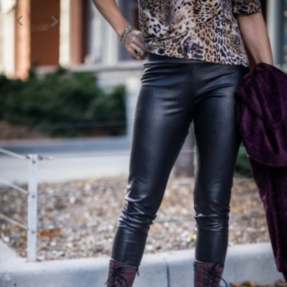 Studio d faux vegan leather leggings